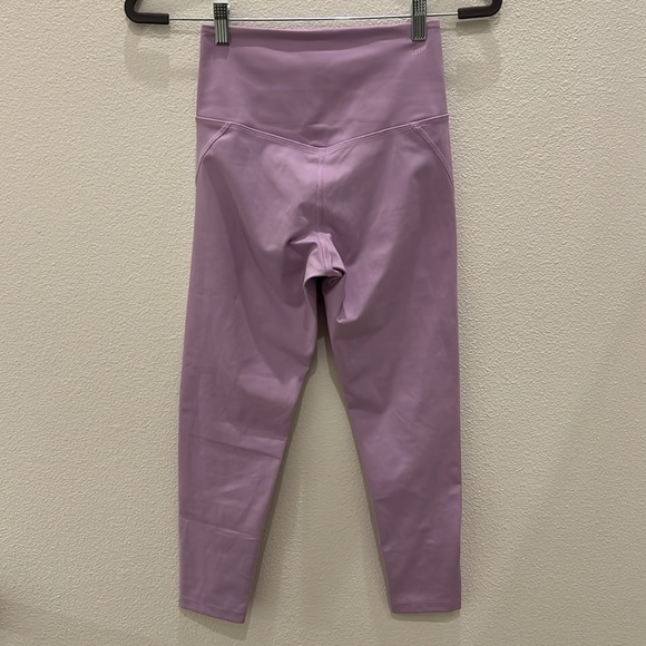 Girlfriend Collective #4008 High Waist 7/8 Leggings Small Purple - Picture 4 of 8